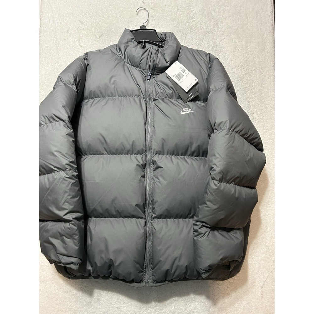 Nike Sportswear Down Club Puffer Jacket Iron Grey IB2975-068 Size 2XL (R1)